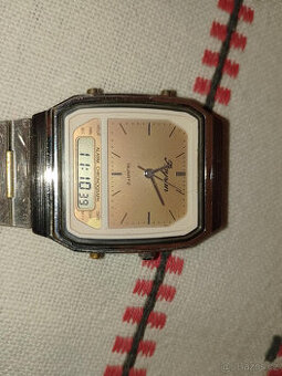 retro digitální duální hodinky