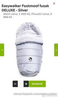 nový Easywalker Footmoof fusak DELUXE Silver