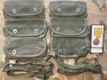 US army Vietnam sumky na granáty a medaile