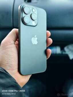 Apple iPhone 15 pro 256GB, Black titan. Top