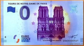 0 EURO bankovka TOURS DE NOTRE DAME DE PARIS 2017-1, UNC