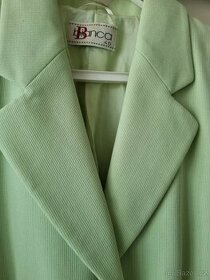 Krásné zelenkavé sako italské značky, velikost 40 - 1