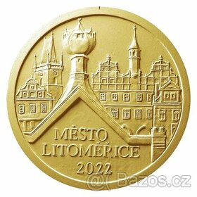 Pamětní zlatá mince ČNB 2022 Litoměřice BK
