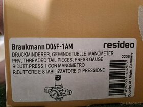Membránový redukční ventil Braukmann d06F 1AM (Honeywell)
