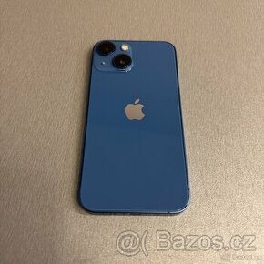 iPhone 13 mini 128GB modrý, pěkný stav, 12 měsíců záruka