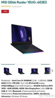 MSI GE66 Raider 10-UG-602ES