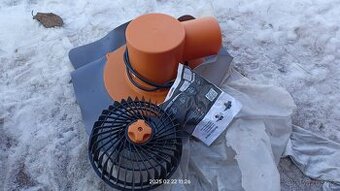 Elektricky vyhřívaná vodorovná střešní vpusť TOPWET s PVC l