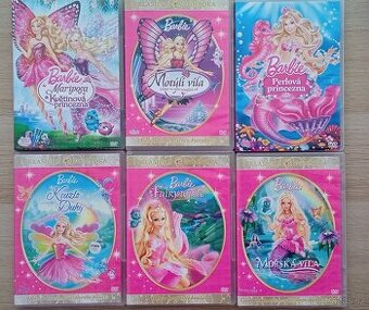 Dětská DVD Barbie, Zvonilka, Šmoulové atd - 23 kusů