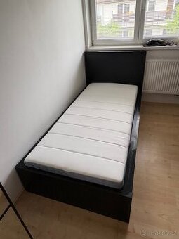 Jednolůžková postel MALM IKEA černá