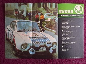 Škoda 130 RS firemní prospekt r.1970