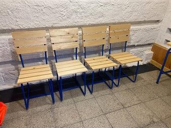 Retro židle, školní lavice, stůl, renovace - 1