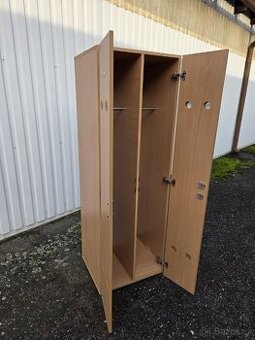 Dřevěný dvoj šatník do šaten 180x60x52