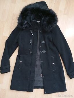 DÁMSKÝ KABÁT ČERNÝ VEL.36/S