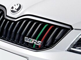 Škoda VRS pruhy na masku - samolepky 4ks