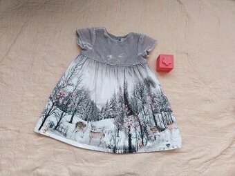 Nádherné sváteční šaty se srnkami, Next, vel. 86