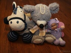 Plyšáci - koníček, myška a vílí miminko