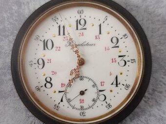 Obrovské kapesní hodinky Regulateur 67mm s průhlednou pracho