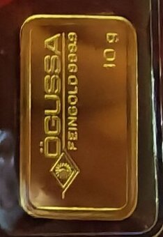 Zlaté investiční cihličky ÖGUSSA Feingold Barren