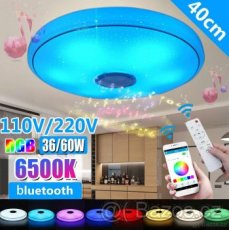 LED STROPNÍ SVĚTLO 72W RGB BLUETOOTH S REPRODUKTOREM