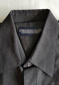 Černá pánská košile - krátký rukáv – BUSSINES Man - 1