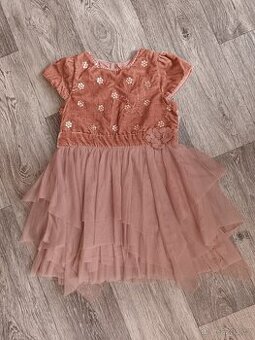 Holčičí tmavě béžové šaty Marks & Spencer, 4-5let - 1