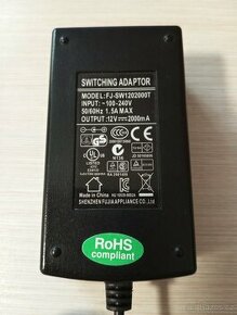 napájecí zdroj 240V-12V/2A kulatý konektor 5,5x2,5