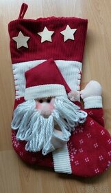 Vánoční punčocha s Mikulášem / Santa Claus dekorace