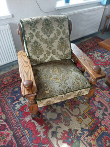 Sedací souprava  rustikální+kožená souprava