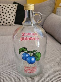 Skleněná láhev na slivovici Domácí slivovice 3 l