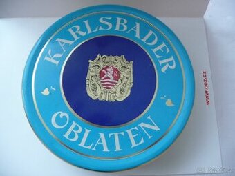 PLECHOVÁ KRABIČKA OD KARLOVARSKÝCH OPLATKŮ ,stav viz fota