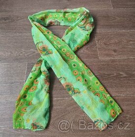 Zelenorůžový dámský šátek - 1