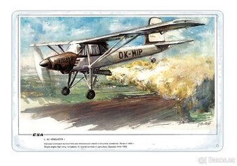 plechová cedule - L-60 Brigadýr (Československé aerolinie) - 1