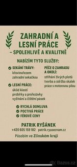 Sekání trávy - práce s motorovou pilou