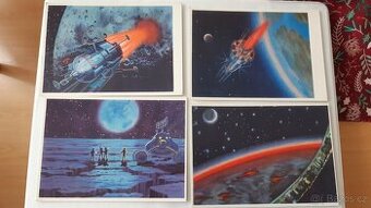Soubor 16 ks barevnych pohlednic kosmonaut Leonov 1966 - 1