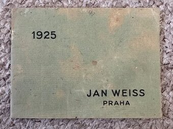 Katalog Továrna na klobouky 1925 Jan Weiss Praha