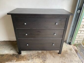 Komoda IKEA Hemnes se 3 zásuvkami - černohnědá