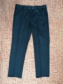 3x pánské černé společenské kalhoty