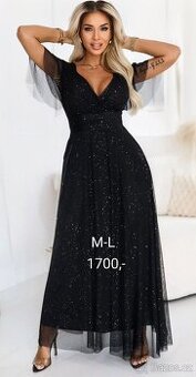 NOVÉ plesové šaty TŘPYTIVÉ ČERNÉ