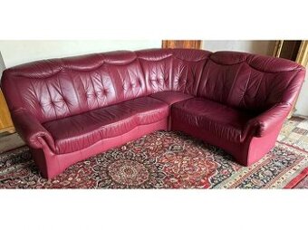 Luxusní rohová kožená sedací souprava, 3034