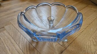Retro skleněná miska na nožkách – art deco (cca 30. léta)