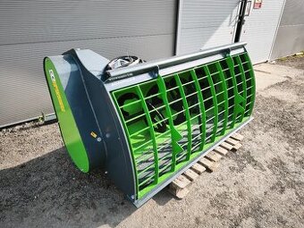 Míchací lopata na beton 1m3, šíře 200cm, hydraulická