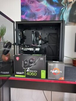 Herni pc rtx 4060 ryzen 7 5800x  top stav
