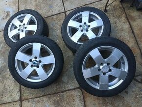 Prodám 4x alu 6,5Jx15H2 rozteč 5x100 se zim. pneu 195/55R15
