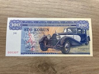 Bankovka Zapadlík Bugatti Royale 41 1934 - série J 02
