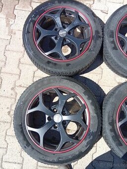Prodám ALU kola 5x112, zimní pneu 205 55 16, 6,5jx16, Et 42