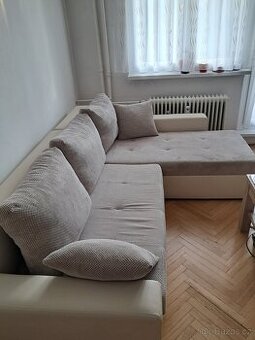 Rohová rozkládací sedačka
