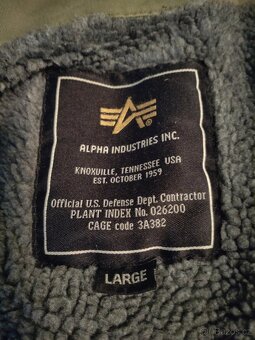 BUNDA PARKA M65 ALPHA INDUSTRIES OLIVE LIMITED L