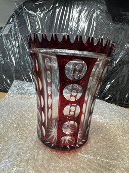 Starožitná broušená váza - první republika Art Deco