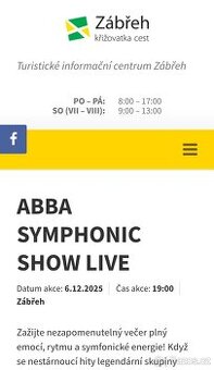 4 lístky na ABBA SYMPHONIC SHOW LIVE