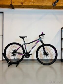 Dámské horské kolo Kross Lea 5.0 - šedá/růžová - M